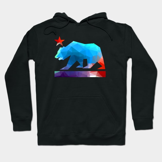 California State Bear (fractal colors) Hoodie by robotface